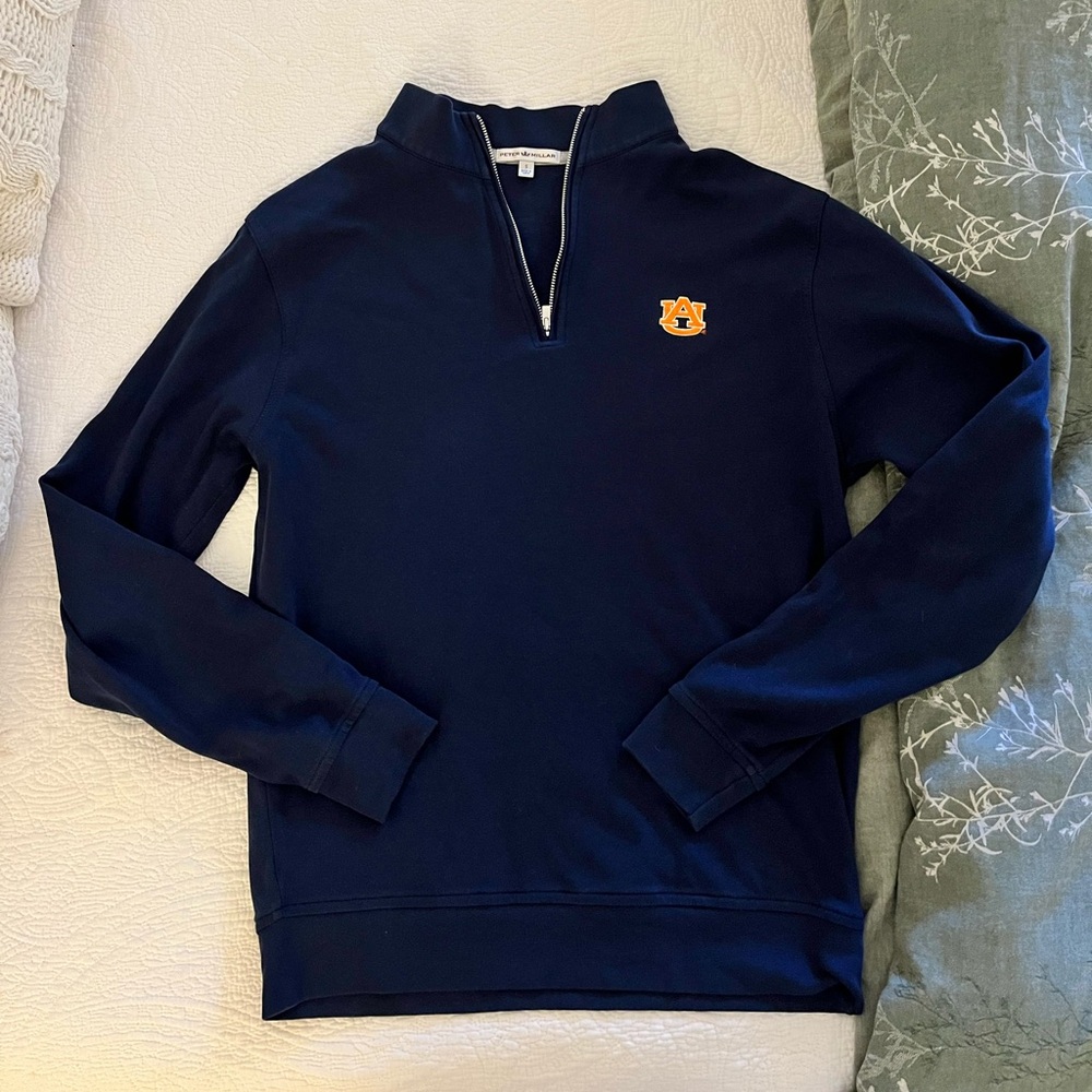 Peter Millar Auburn Tigers 1/4 Zip Sweater - Men’s Small